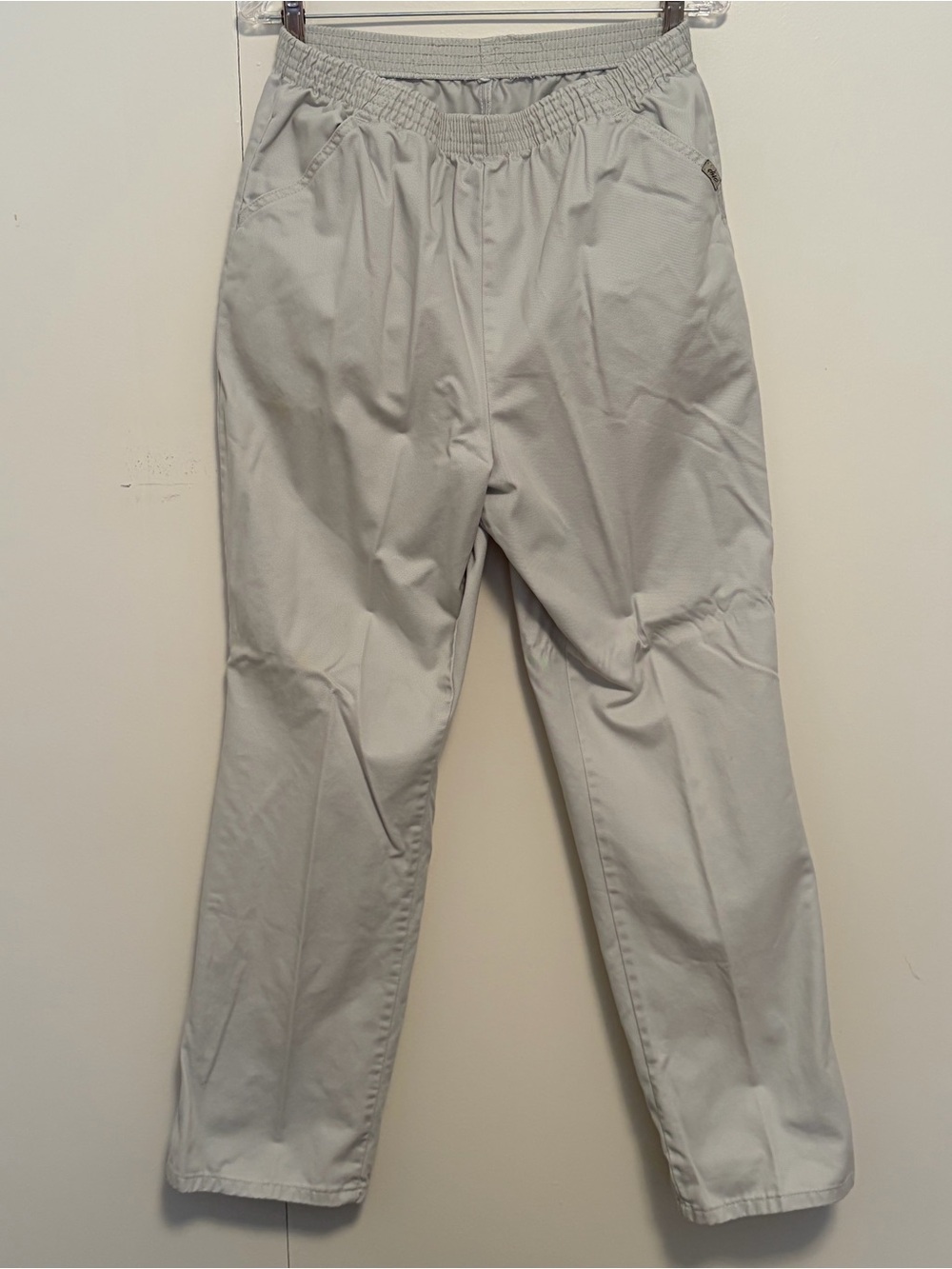 chic Straight Leg Elastic Waist Pants with Side Pockets